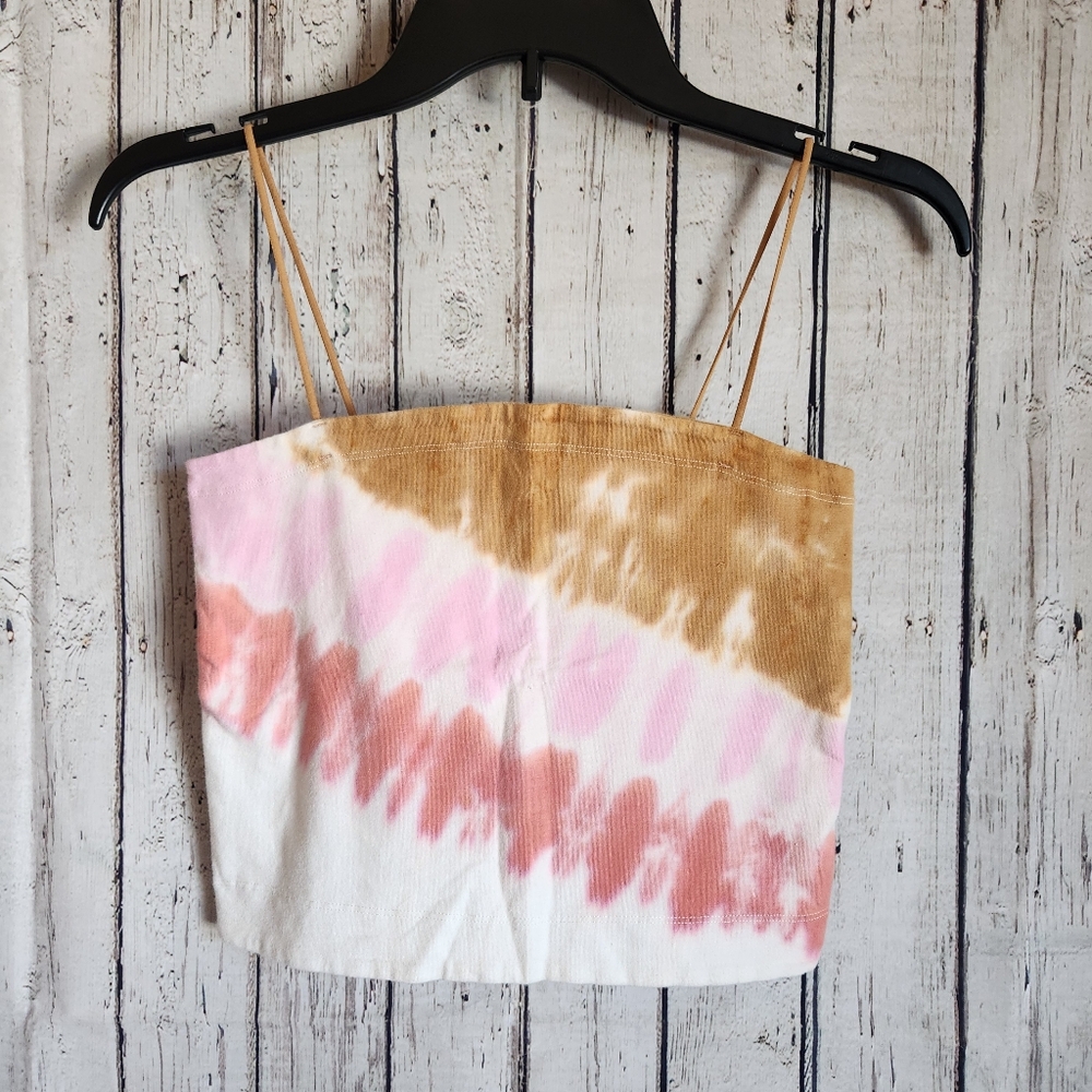 American Eagle AE Tie Dye Cropped Cami Tank Top - Size M